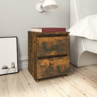  Bedside Cabinets 2 pcs Smoked Oak 30x30x40 cm Engineered Wood