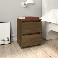  Bedside Cabinets 2 pcs Brown Oak 30x30x40 cm Engineered Wood