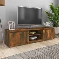  TV Cabinet Smoked Oak 140x40x35.5 cm Engineered Wood