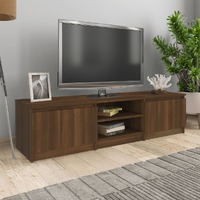  TV Cabinet Brown Oak 140x40x35.5 cm Engineered Wood