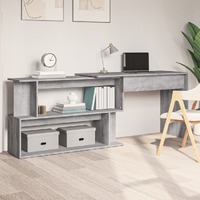  Corner Desk Grey Sonoma 200x50x76 cm Engineered Wood
