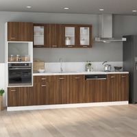  Sink Bottom Cabinet Brown Oak 80x46x81.5 cm Engineered Wood