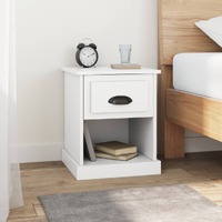  Bedside Cabinet White 39x39x47.5 cm Engineered Wood