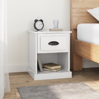 Bedside Cabinet High Gloss White 39x39x47.5 cm Engineered Wood