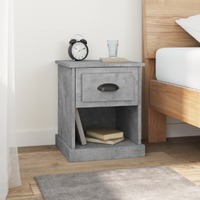  Bedside Cabinet Concrete Grey 39x39x47.5 cm Engineered Wood