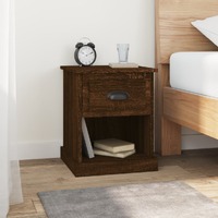  Bedside Cabinets 2 pcs Brown Oak 39x39x47.5 cm Engineered Wood