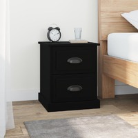  Bedside Cabinets 2 pcs Black 39x39x47.5 cm Engineered Wood