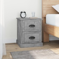  Bedside Cabinets 2 pcs Concrete Grey 39x39x47.5 cm Engineered Wood
