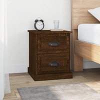  Bedside Cabinet Brown Oak 39x39x47.5 cm Engineered Wood