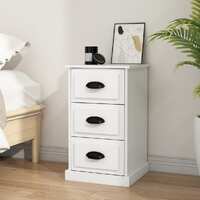  Bedside Cabinet White 39x39x67 cm Engineered Wood