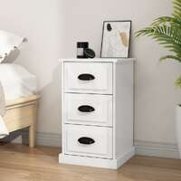 Bedside Cabinet High Gloss White 39x39x67 cm Engineered Wood