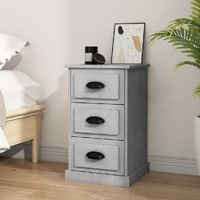  Bedside Cabinet Concrete Grey 39x39x67 cm Engineered Wood