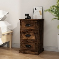  Bedside Cabinet Smoked Oak 39x39x67 cm Engineered Wood
