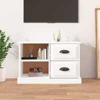  TV Cabinet High Gloss White 73x35.5x47.5 cm Engineered Wood