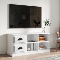  TV Cabinet High Gloss White 102x35.5x47.5 cm Engineered Wood