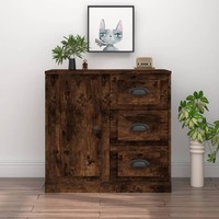  Sideboard Smoked Oak 70x35.5x67.5 cm Engineered Wood