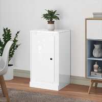  Sideboard High Gloss White 37.5x35.5x67.5 cm Engineered Wood