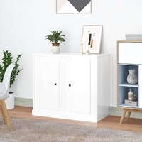  Sideboards 2 pcs High Gloss White 37.5x35.5x67.5 cm Engineered Wood