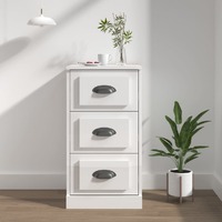  Sideboard High Gloss White 36x35.5x67.5 cm Engineered Wood