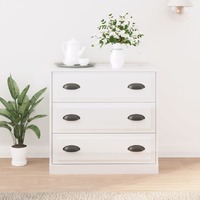  Sideboard High Gloss White 70x35.5x67.5 cm Engineered Wood