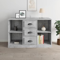  Sideboard Concrete Grey 104.5x35.5x67.5 cm Engineered Wood
