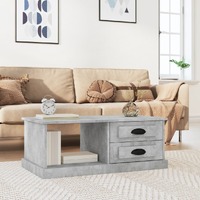  Coffee Table Concrete Grey 90x50x35 cm Engineered Wood