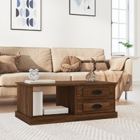  Coffee Table Brown Oak 90x50x35 cm Engineered Wood