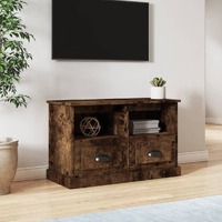  TV Cabinet Smoked Oak 80x35x50 cm Engineered Wood