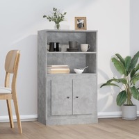  Highboard Concrete Grey 60x35.5x103.5 cm Engineered Wood