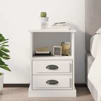  Bedside Cabinet White 43x36x60 cm