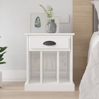  Bedside Cabinet High Gloss White 43x36x50 cm