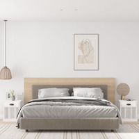  Bedside Cabinets 2 pcs High Gloss White 43x36x50 cm