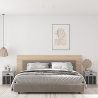  Bedside Cabinets 2 pcs Concrete Grey 43x36x50 cm