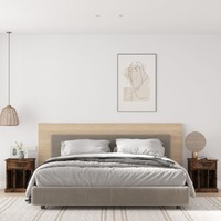 Bedside Cabinets 2 pcs Smoked Oak 43x36x50 cm