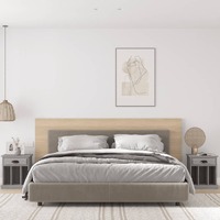  Bedside Cabinets 2 pcs Grey Sonoma 43x36x50 cm