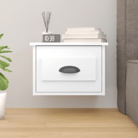  Wall-mounted Bedside Cabinet High Gloss White 41.5x36x28cm