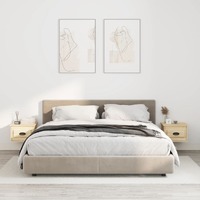  Wall-mounted Bedside Cabinets 2 pcs Sonoma Oak 41.5x36x28cm