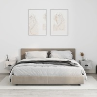  Wall-mounted Bedside Cabinets 2 pcs Concrete Grey 41.5x36x28cm
