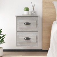  Wall-mounted Bedside Cabinets 2 pcs Grey Sonoma 41.5x36x53cm