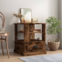  Side Table Smoked Oak 50x50x60 cm Engineered Wood