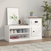  Shoe Cabinet White 100x42x60 cm Engineered Wood