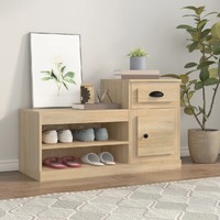  Shoe Cabinet Sonoma Oak 100x42x60 cm Engineered Wood