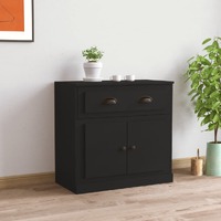  Sideboard Black 70x35.5x67.5 cm Engineered Wood