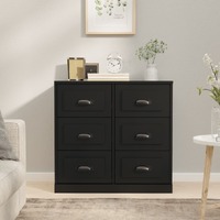  Sideboard Black 70x35.5x67.5 cm Engineered Wood