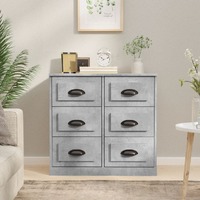  Sideboard Concrete Grey 70x35.5x67.5 cm Engineered Wood