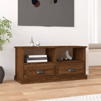  TV Cabinet Brown Oak 93x35.5x45 cm Engineered Wood