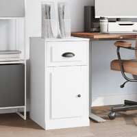  Side Cabinet with Drawer White 40x50x75 cm Engineered Wood