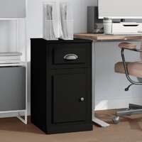  Side Cabinet with Drawer Black 40x50x75 cm Engineered Wood