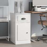  Side Cabinet with Drawer High Gloss White 40x50x75 cm Engineered Wood