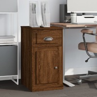  Side Cabinet with Drawer Brown Oak 40x50x75 cm Engineered Wood